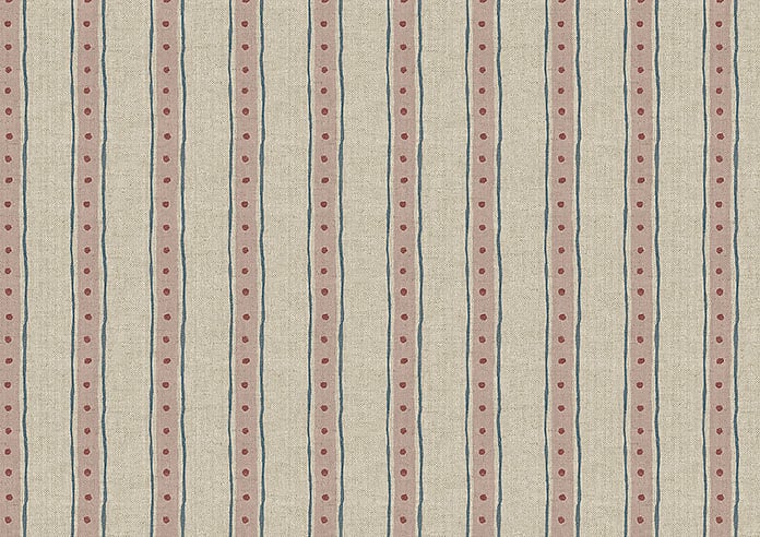 Emily Bond Block Printed Stripe, Pink & Blue - Roller Blind - Image 6